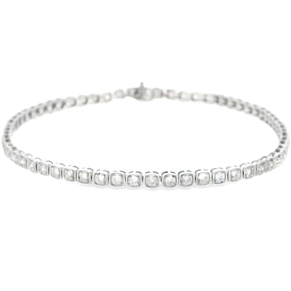 Lab Grown Diamond Tennis Bracelet 10KT White Gold Bids.com