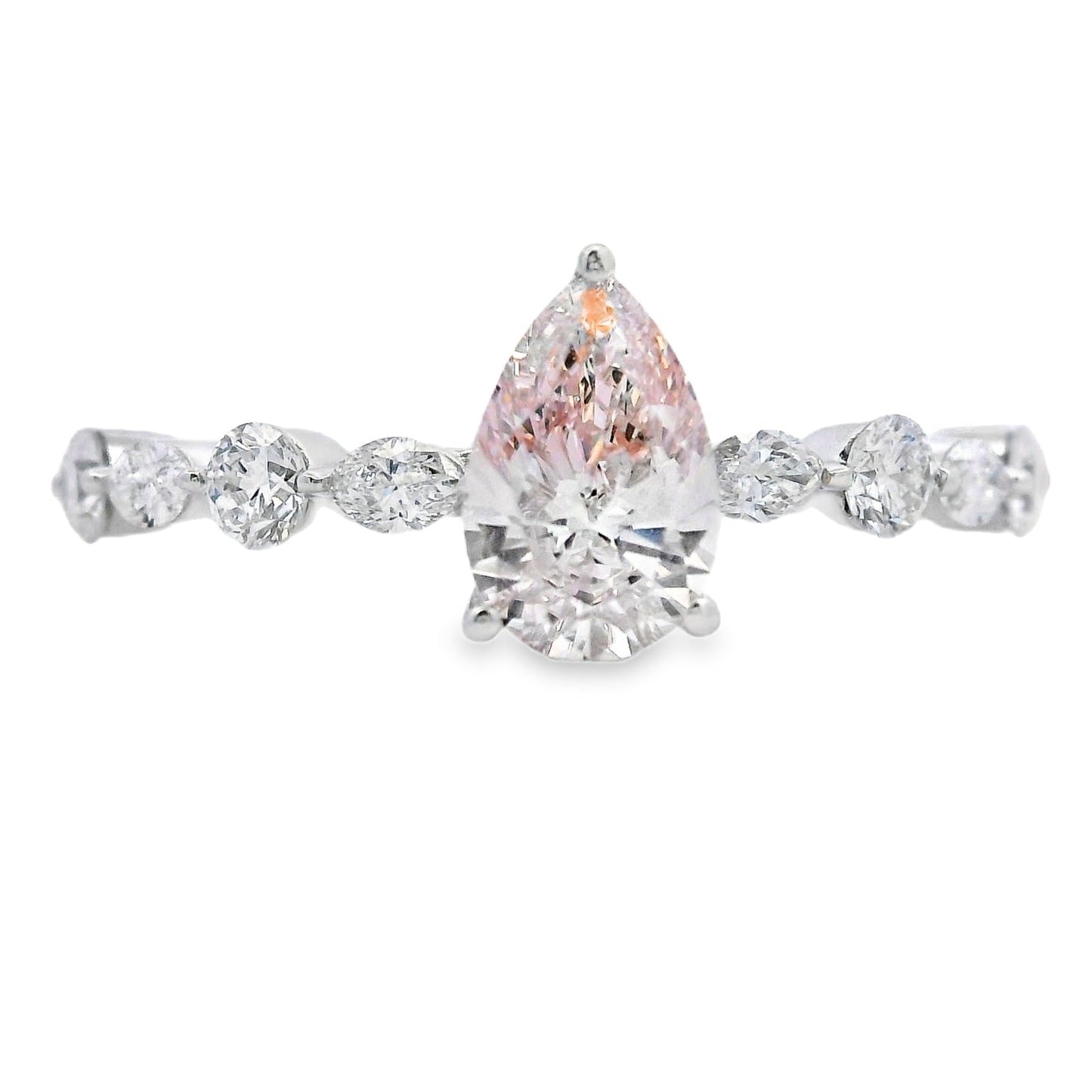 1.00ct Lab Grown Diamond Eng Only 14KT White Gold Bids.com