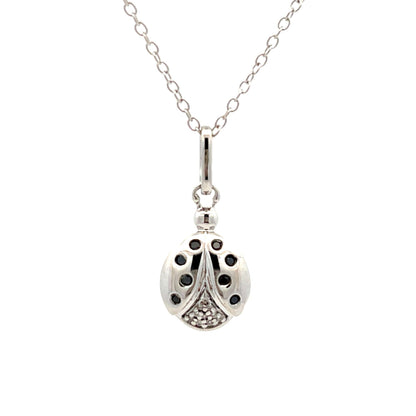 .08ct Black Diamond Animal Pendant Sterling Silver Bids.com