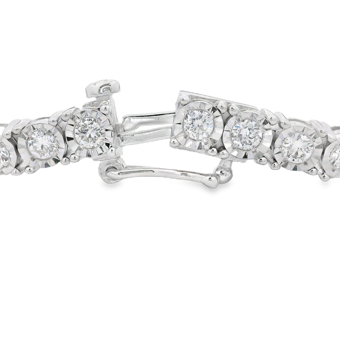 Lab Grown Diamond Tennis Bracelet Sterling Silver Bids.com