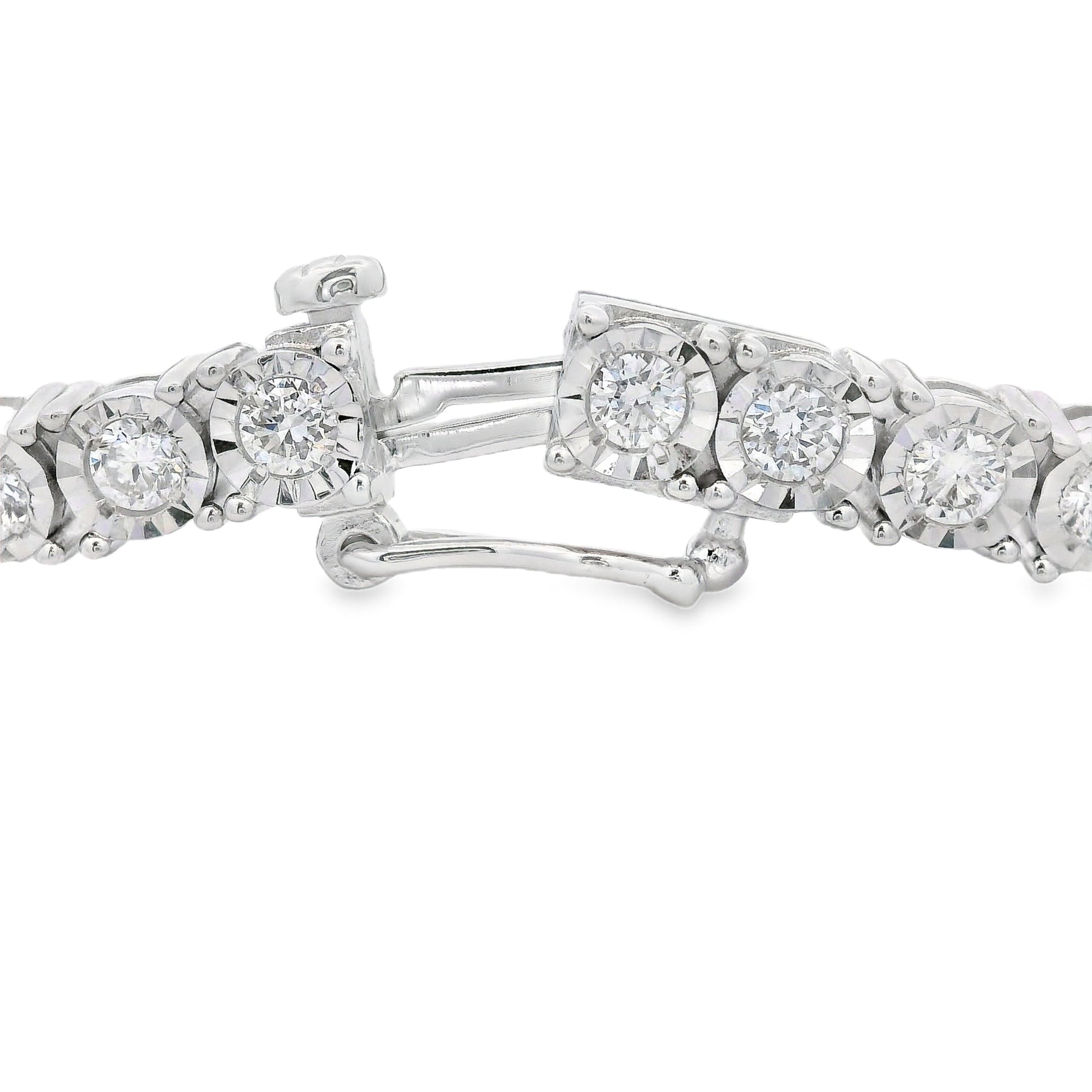 Lab Grown Diamond Tennis Bracelet Sterling Silver Bids.com