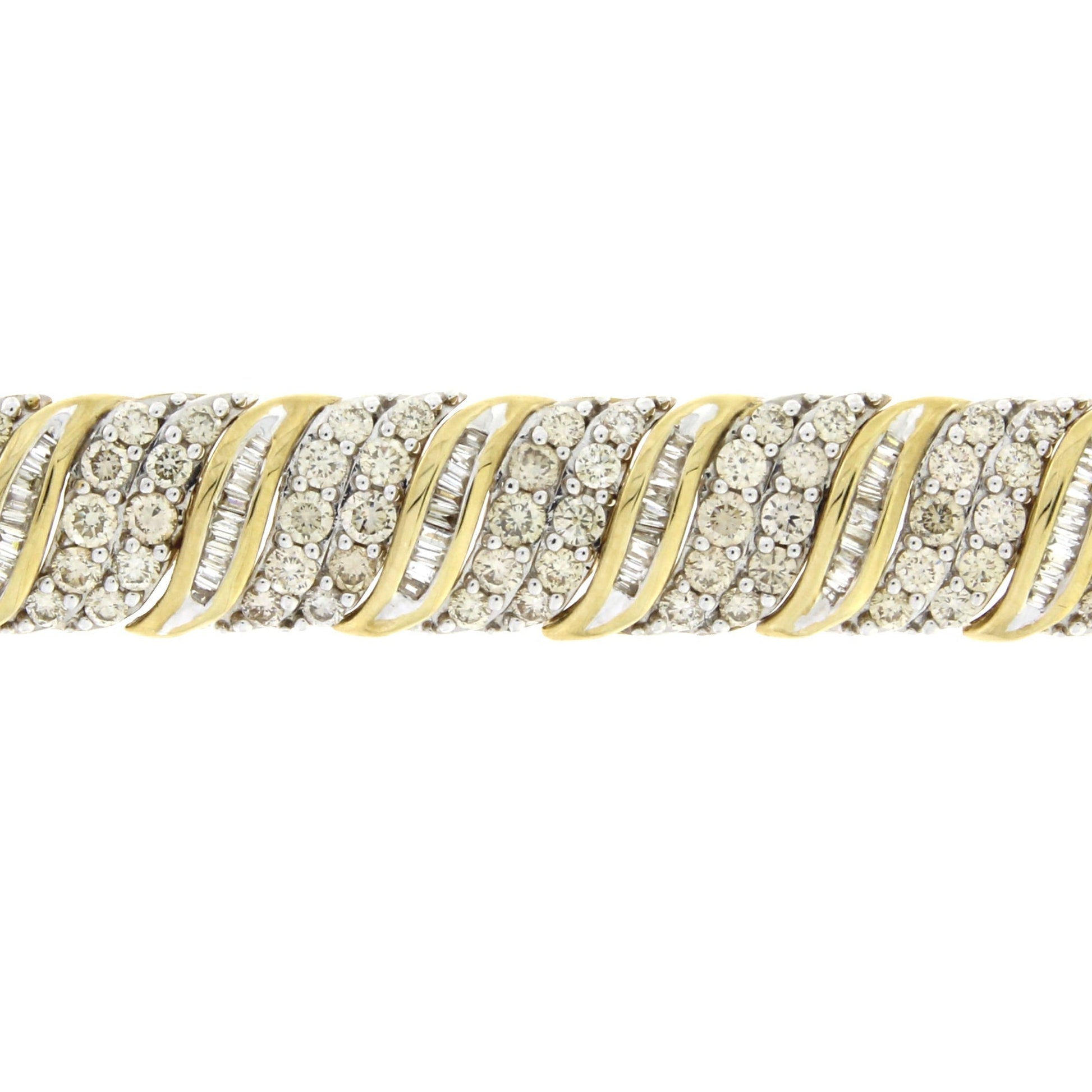 10.00ct Diamond Tennis Bracelet 10KT Yellow Gold Bids.com