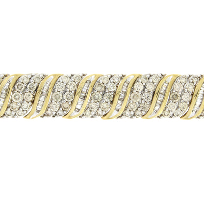 10.00ct Diamond Tennis Bracelet 10KT Yellow Gold Bids.com
