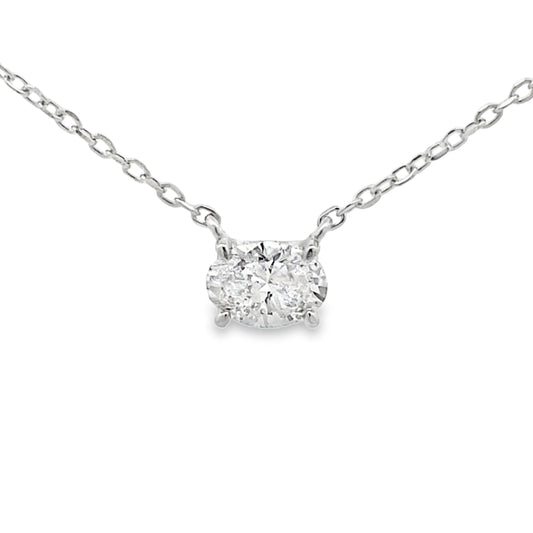 Genuine .50ct Lab Grown Diamond Pendant Sterling Silver Bids.com