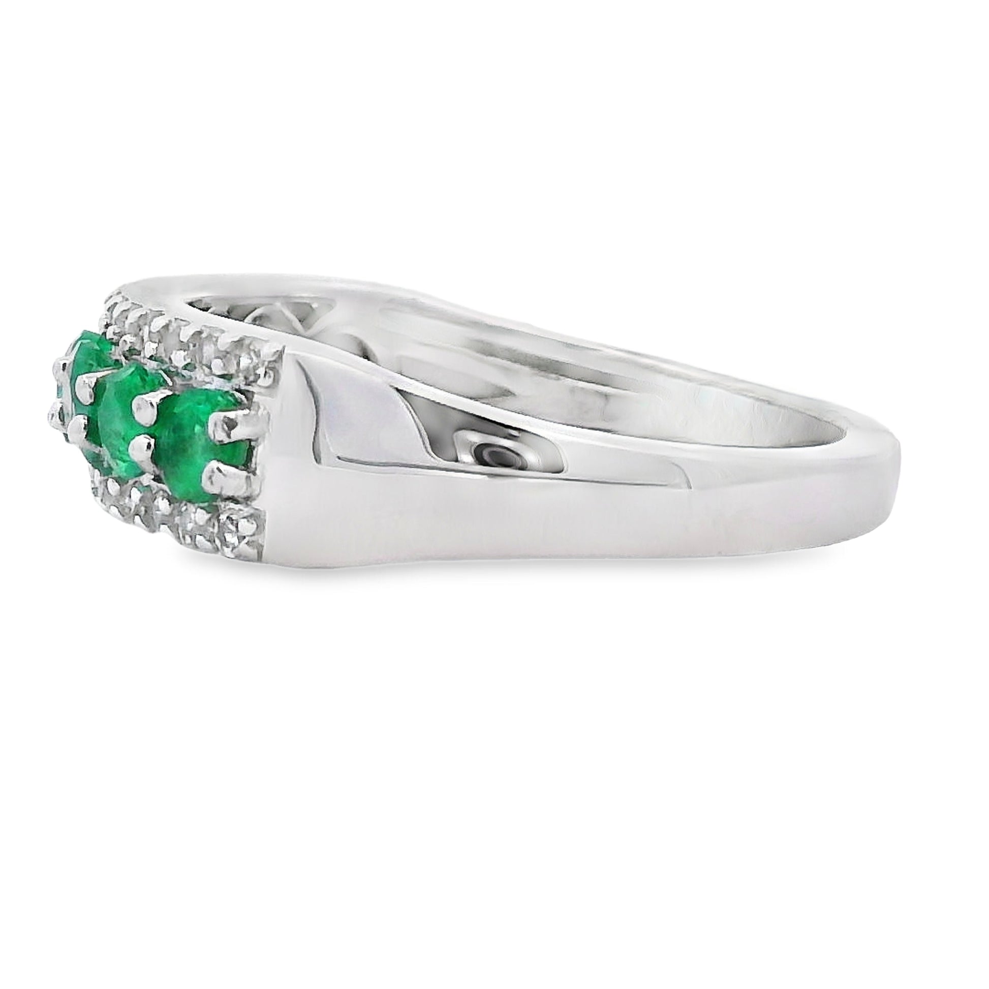 Natural White Topaz 3 Stone Ring Sterling Silver Bids.com