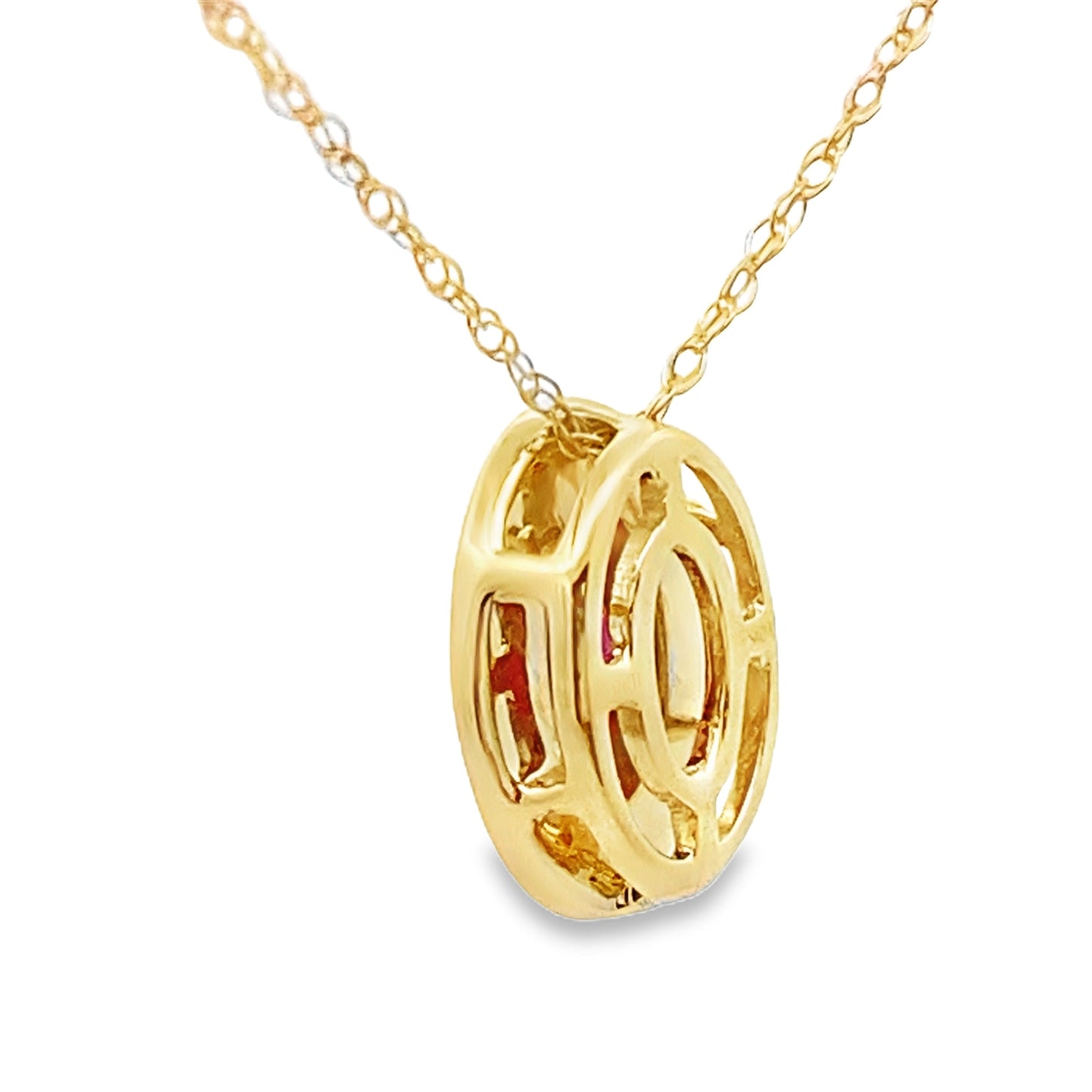 .52ct Garnet Diamond Fashion Pendants 10KT Yellow Gold Bids.com