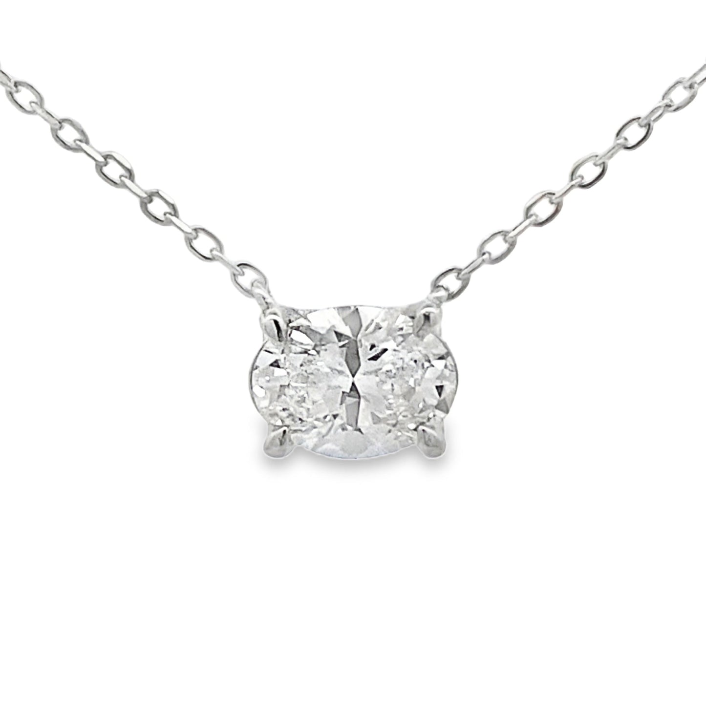 1.00ct Lab Grown Diamond Pendant Sterling Silver Bids.com
