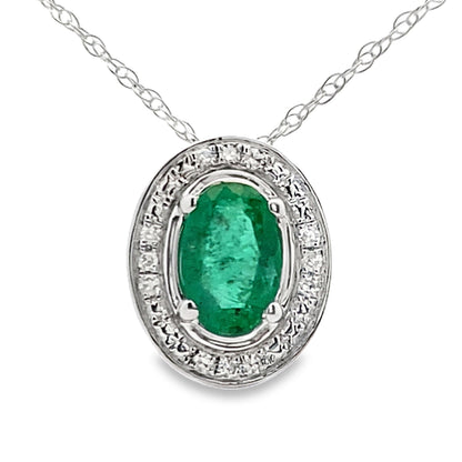 .46ct Emerald Diamond Fashion Pendants 10KT White Gold Bids.com