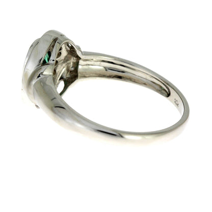 Natural .60ct Emerald Diamond Ring 10KT White Gold Bids.com
