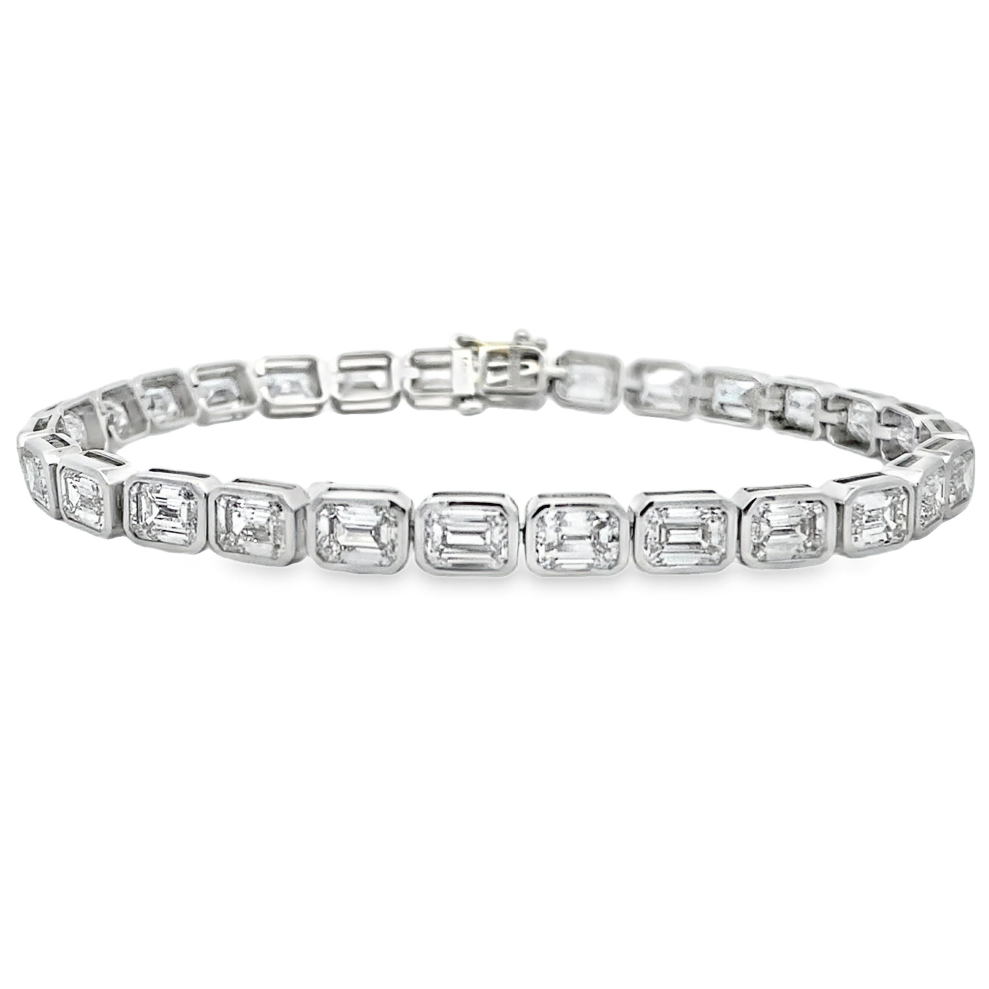 Lab Grown Diamond Tennis Bracelet 14KT White Gold Bids.com