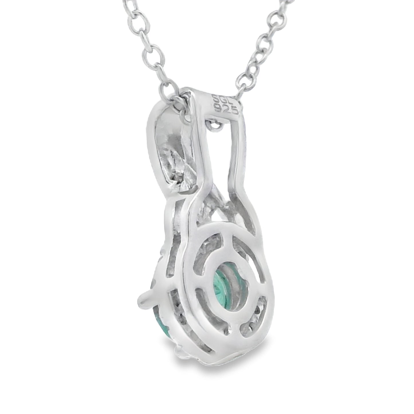.58ct Emerald Zircon Fashion Pendants Sterling Silver Bids.com