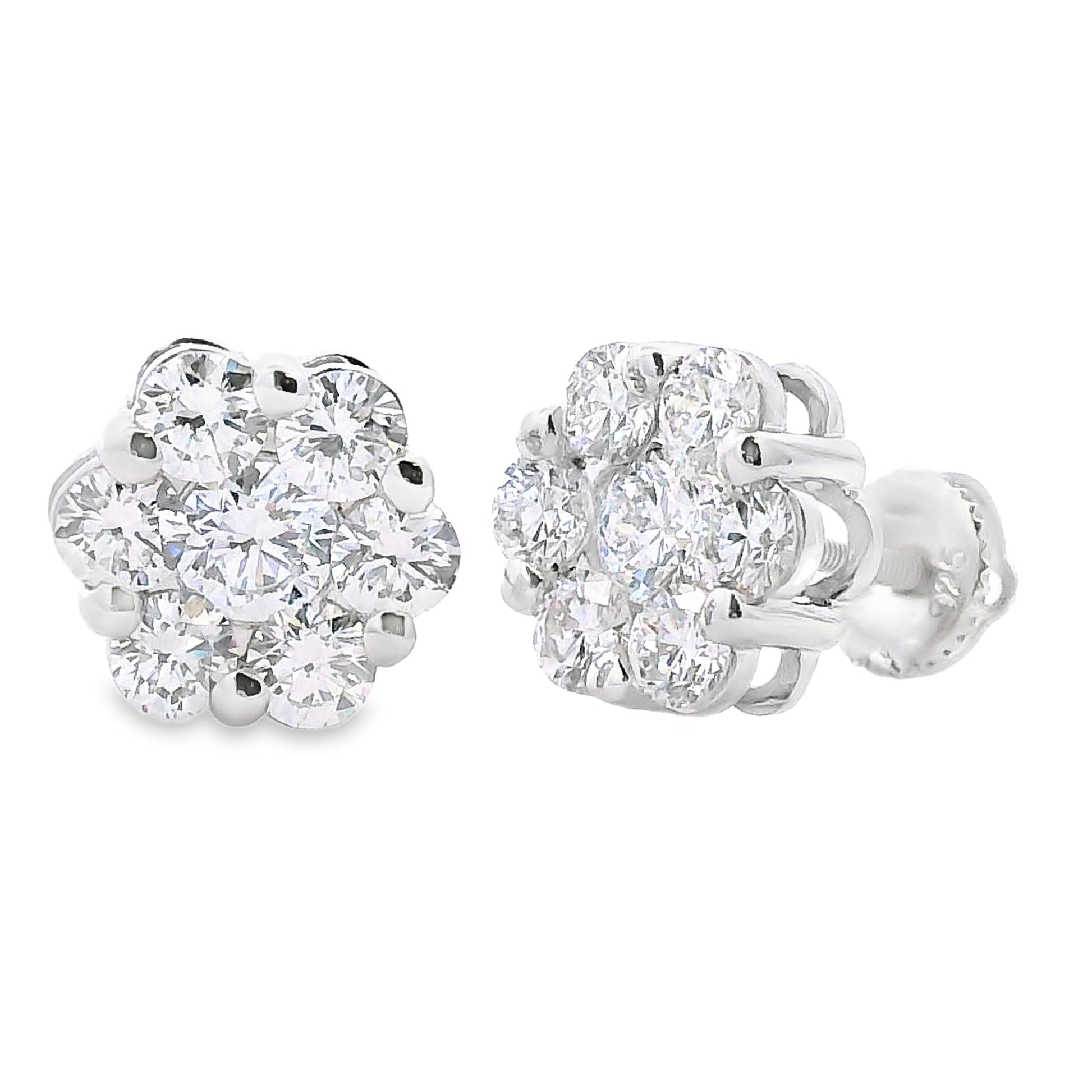 2.51ct Lab Grown Diamond Earrings Sterling Silver Bids.com