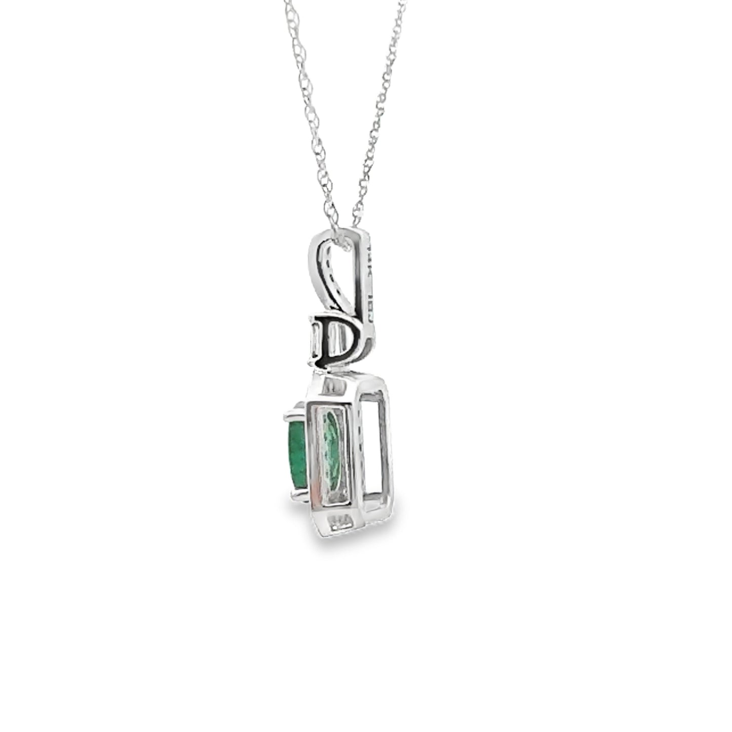 .57ct Emerald Diamond Fashion Pendants 14KT White Gold Bids.com