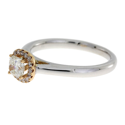 Genuine .62ct Diamond Diamond Eng Only 14KT 2 Tone Gold Bids.com