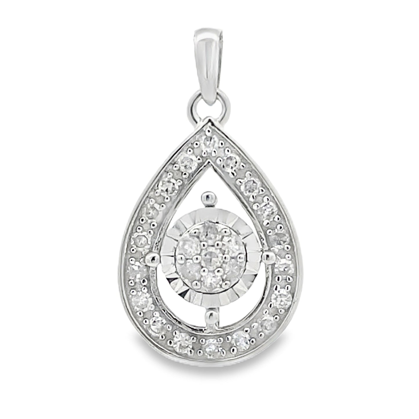 Genuine .25ct Diamond Fashion Pendants 10KT White Gold Bids.com