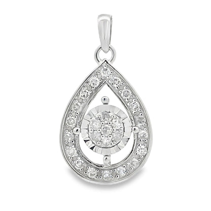 Genuine .25ct Diamond Fashion Pendants 10KT White Gold Bids.com