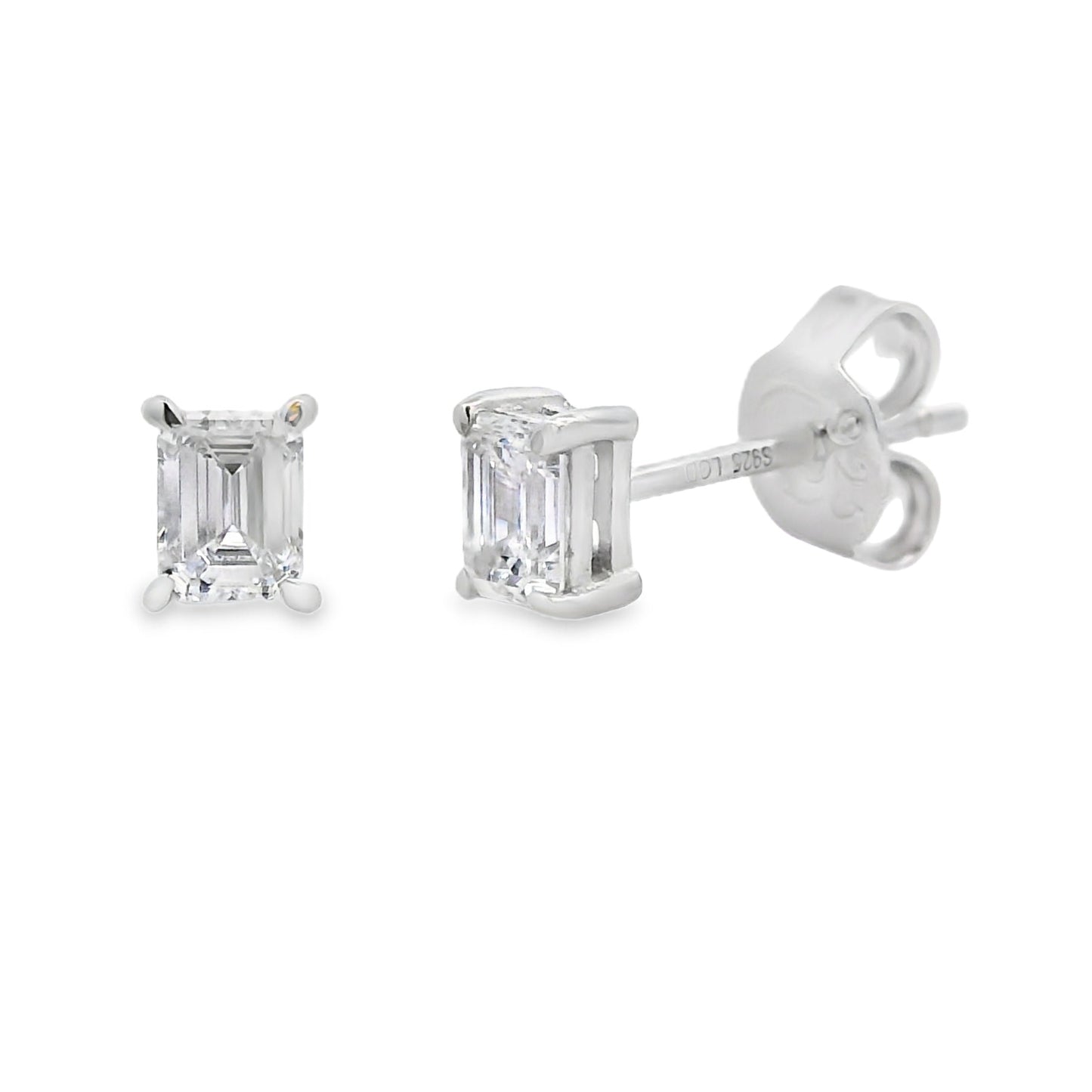 .50ct Lab Grown Diamond Stud Earrings Sterling Silver Bids.com