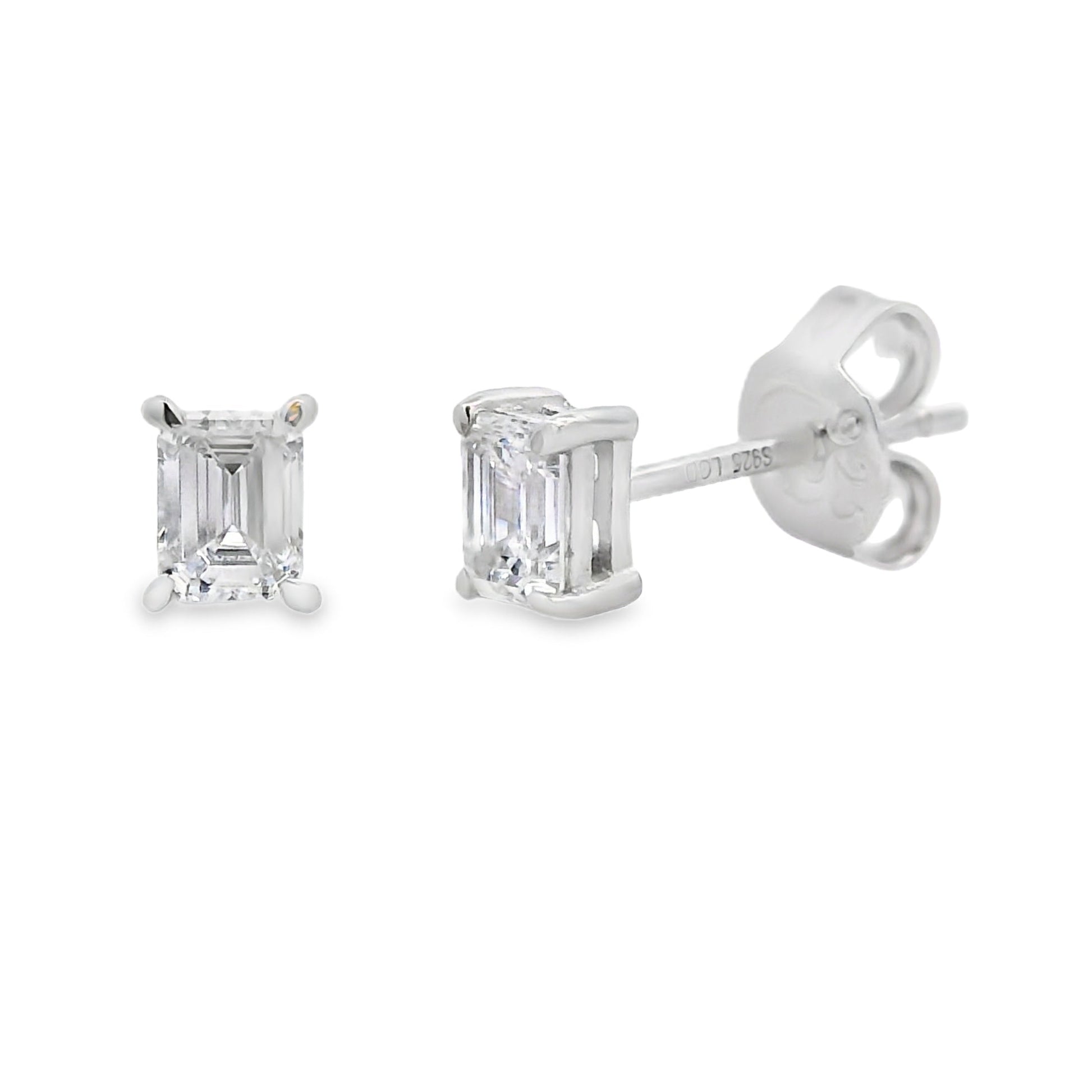 .50ct Lab Grown Diamond Stud Earrings Sterling Silver Bids.com