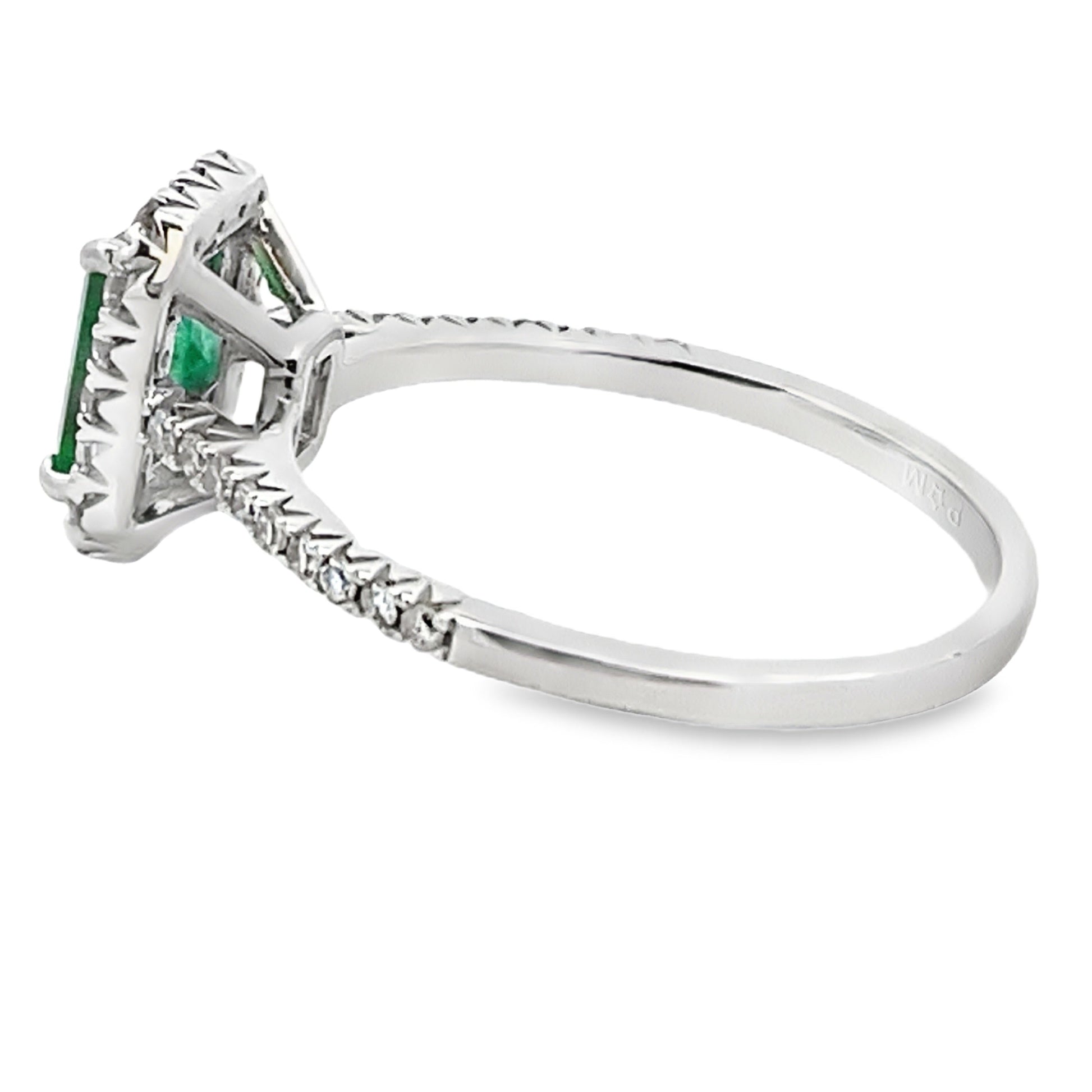 Genuine 1.26ct Emerald Diamond Ring 10KT White Gold Bids.com