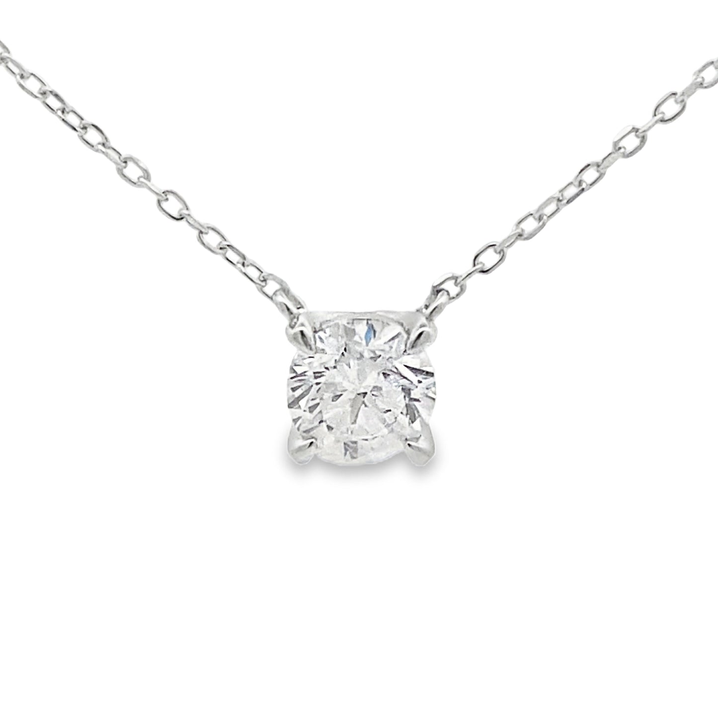1.00ct Lab Grown Diamond Pendant Sterling Silver Bids.com