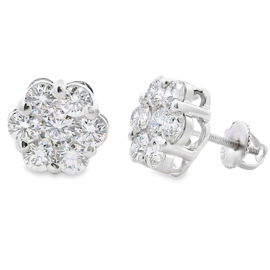 3.09ct Lab Grown Diamond Earrings Sterling Silver Bids.com