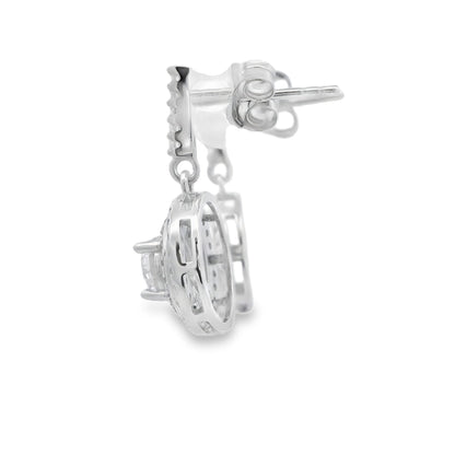 Natural Cubic Zirconia Earrings Sterling Silver Bids.com