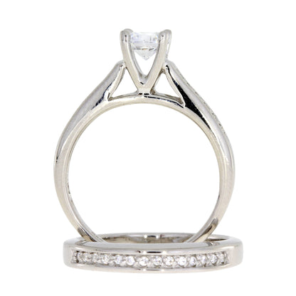 Natural Cubic Zirconia CZ SS Bridal Sterling Silver Bids.com