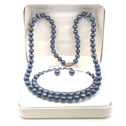 Genuine Akoya Pearl Jewelry sets 14KT Yellow Gold Bids.com