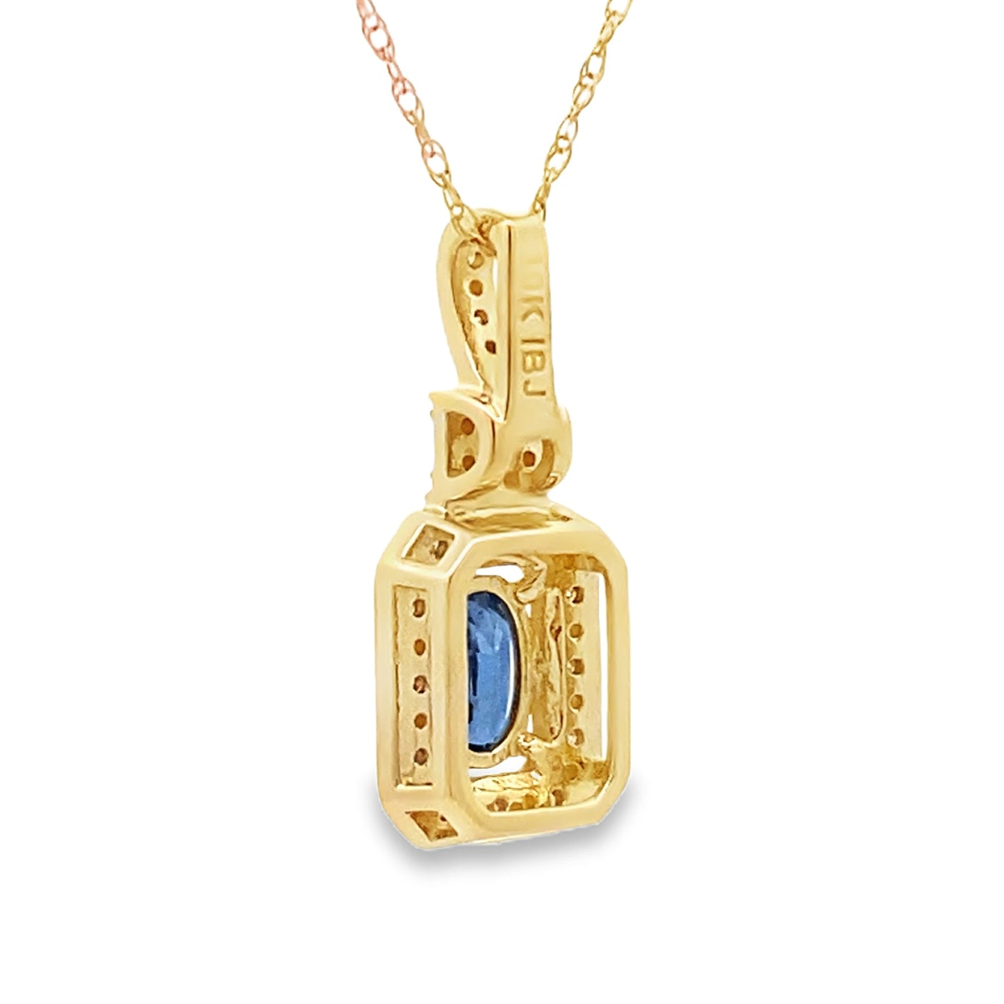 Sapphire Diamond Fashion Pendants 10KT Yellow Gold Bids.com