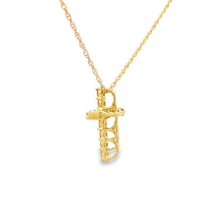 .15ct Diamond Cross Religious Pendant 14KT Yellow Gold Bids.com