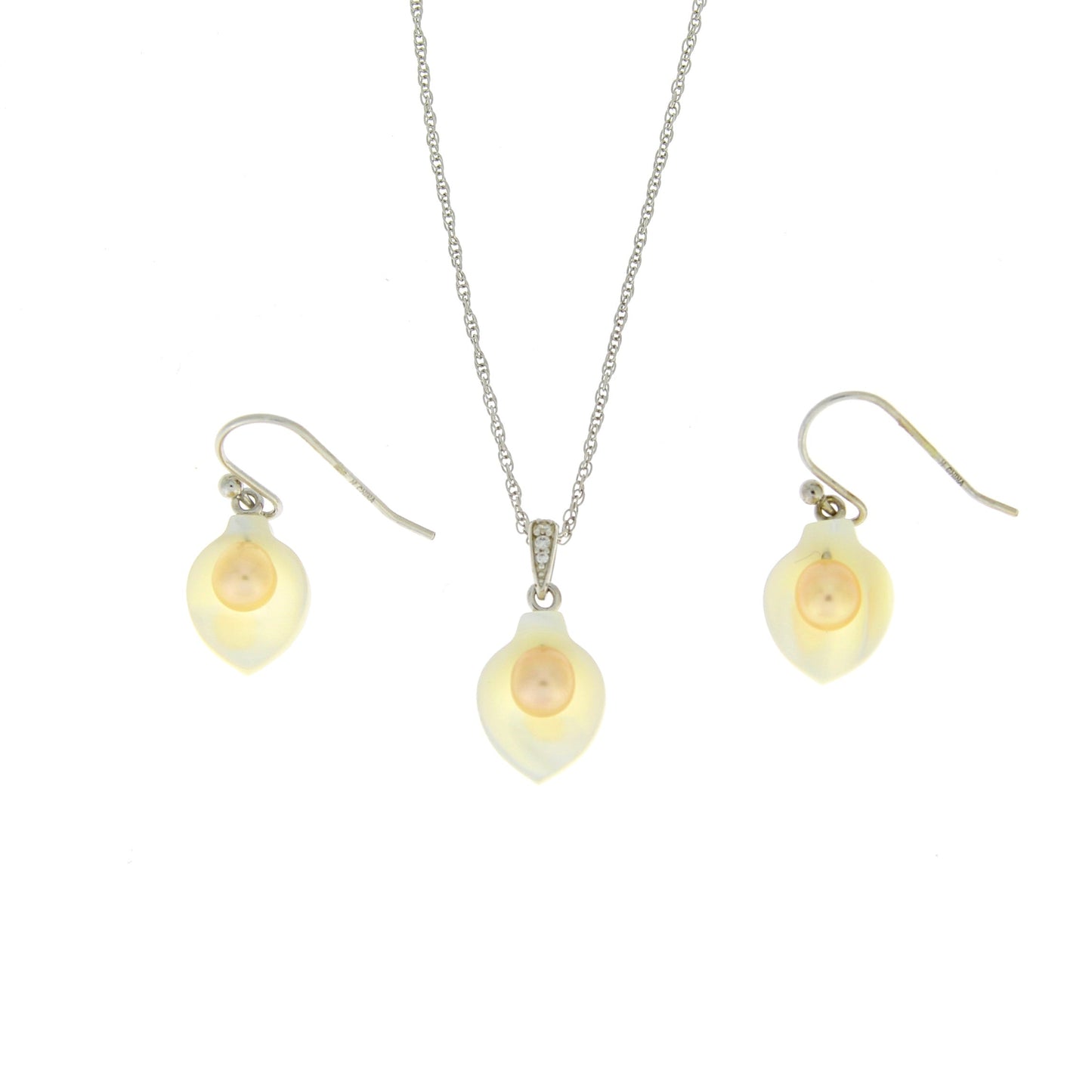 Natural FW Pearl Jewelry sets Sterling Silver Bids.com