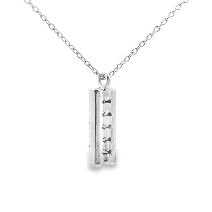 .30ct Sapphire Diamond Fashion Pendants 14KT White Gold Bids.com