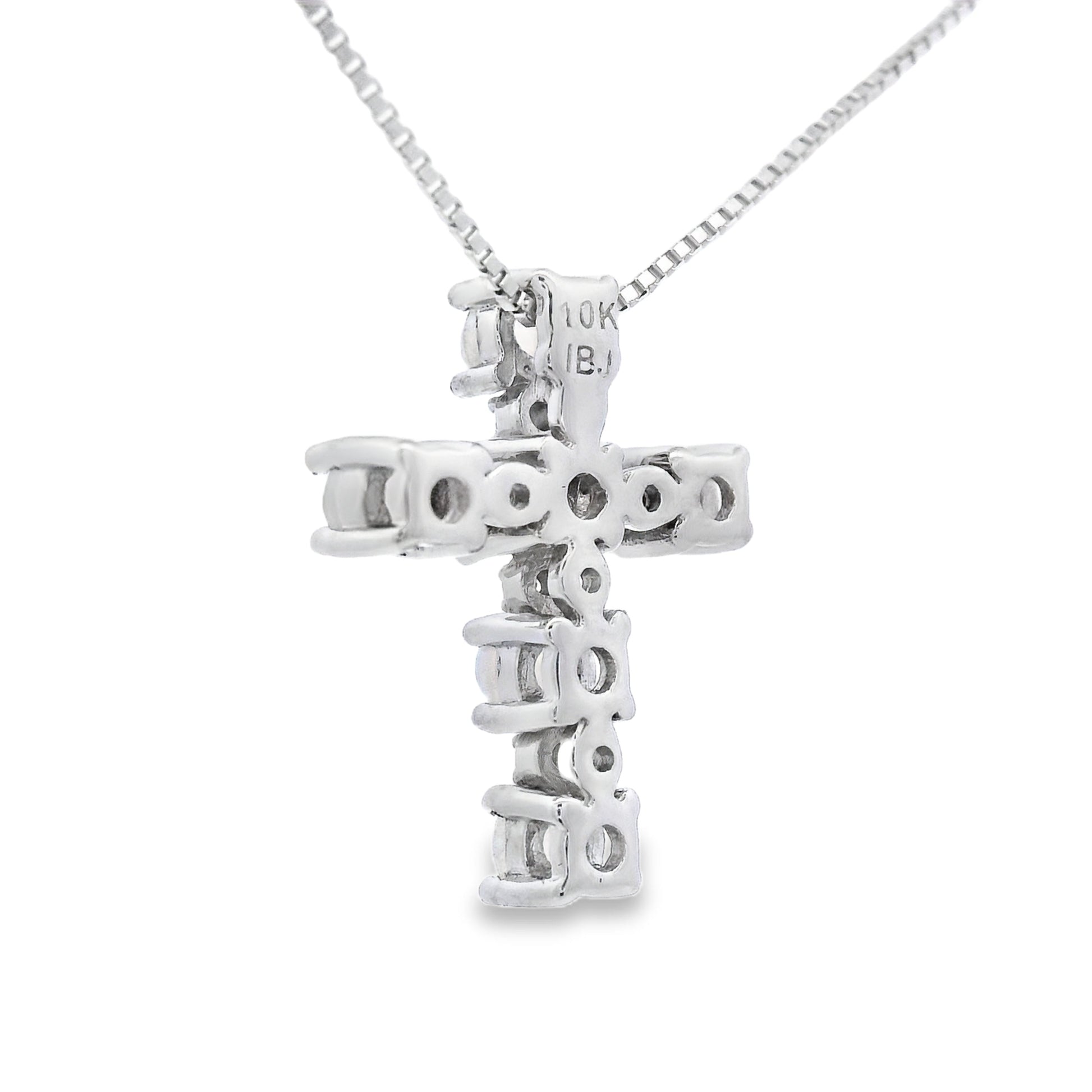 Opal Diamond Cross Religious Pendant 10KT White Gold Bids.com