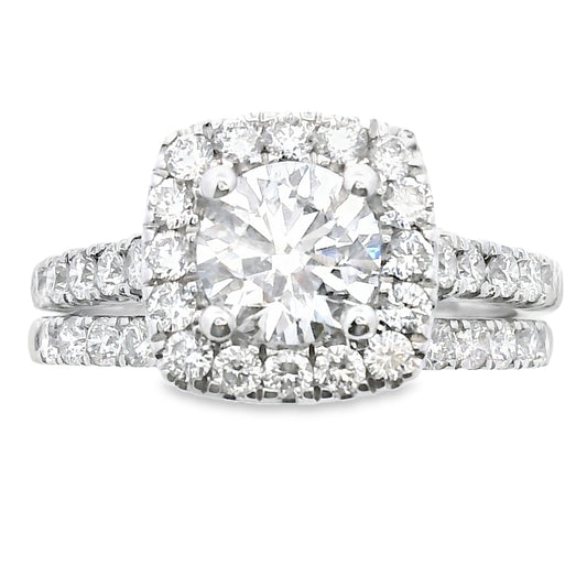 Lab Grown Diamond Engagement Ring Set 10KT White Gold Bids.com