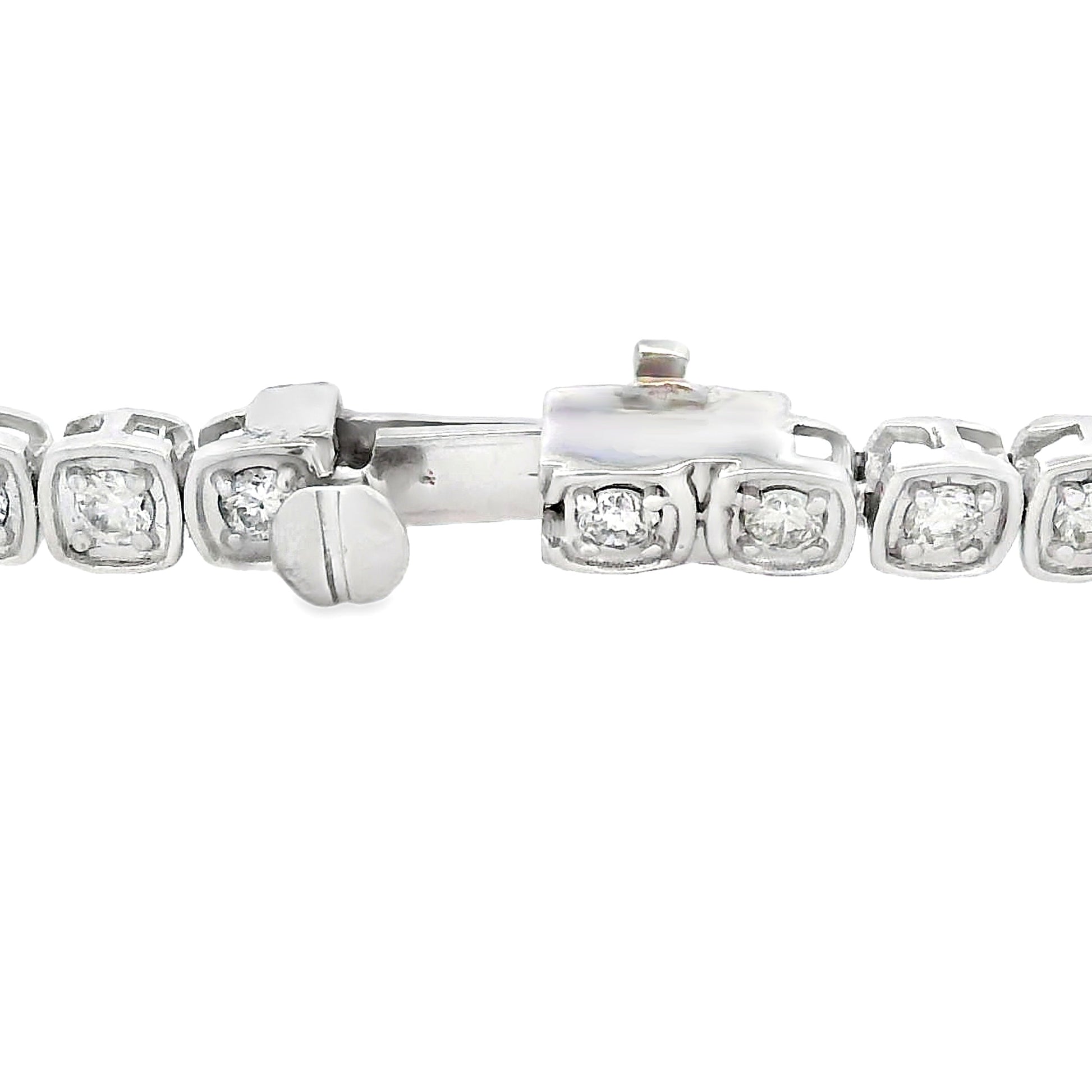 Lab Grown Diamond Tennis Bracelet 10KT White Gold Bids.com