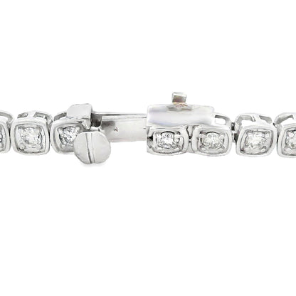 Lab Grown Diamond Tennis Bracelet 10KT White Gold Bids.com