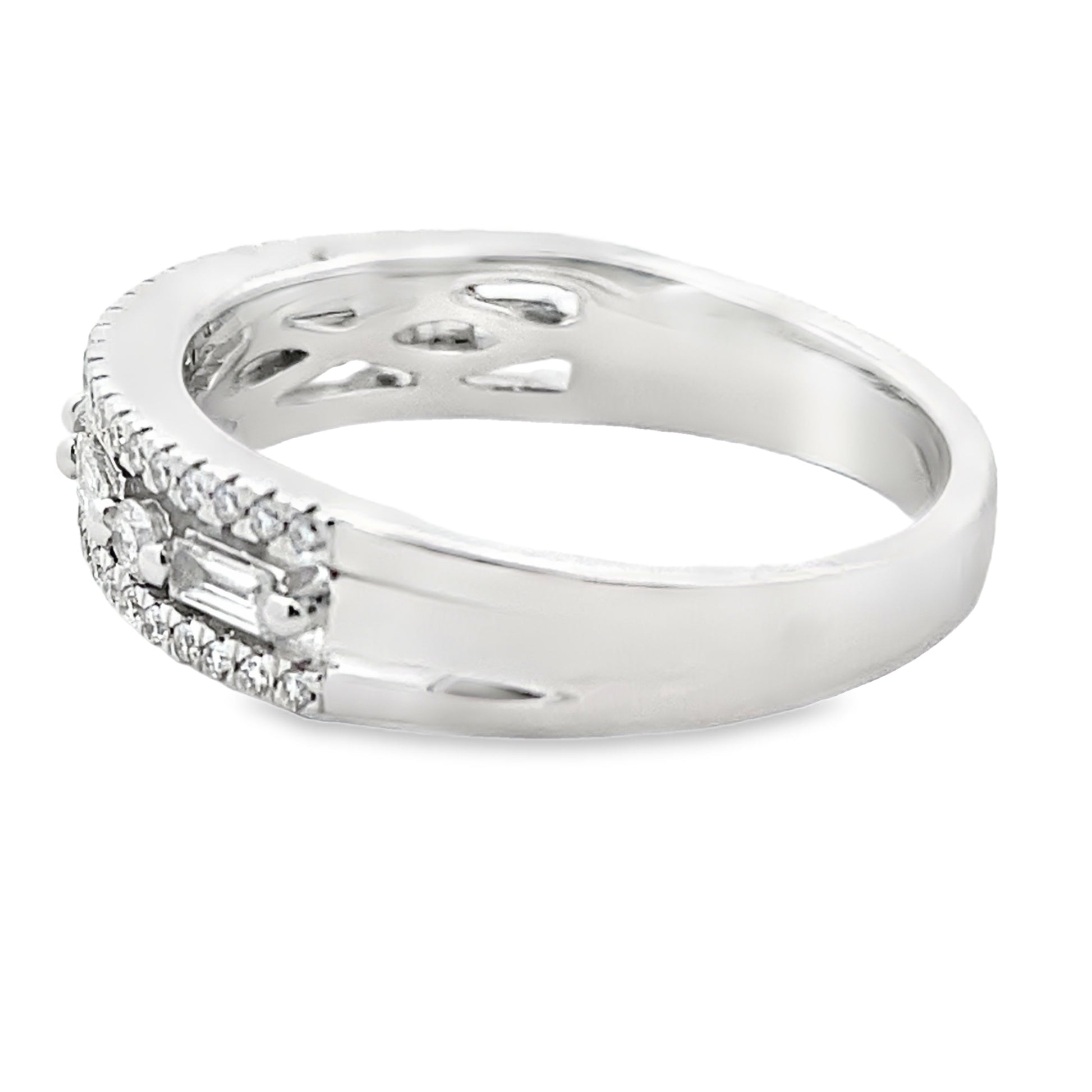 .50ct Diamond Fashion band rings 14KT White Gold Bids.com