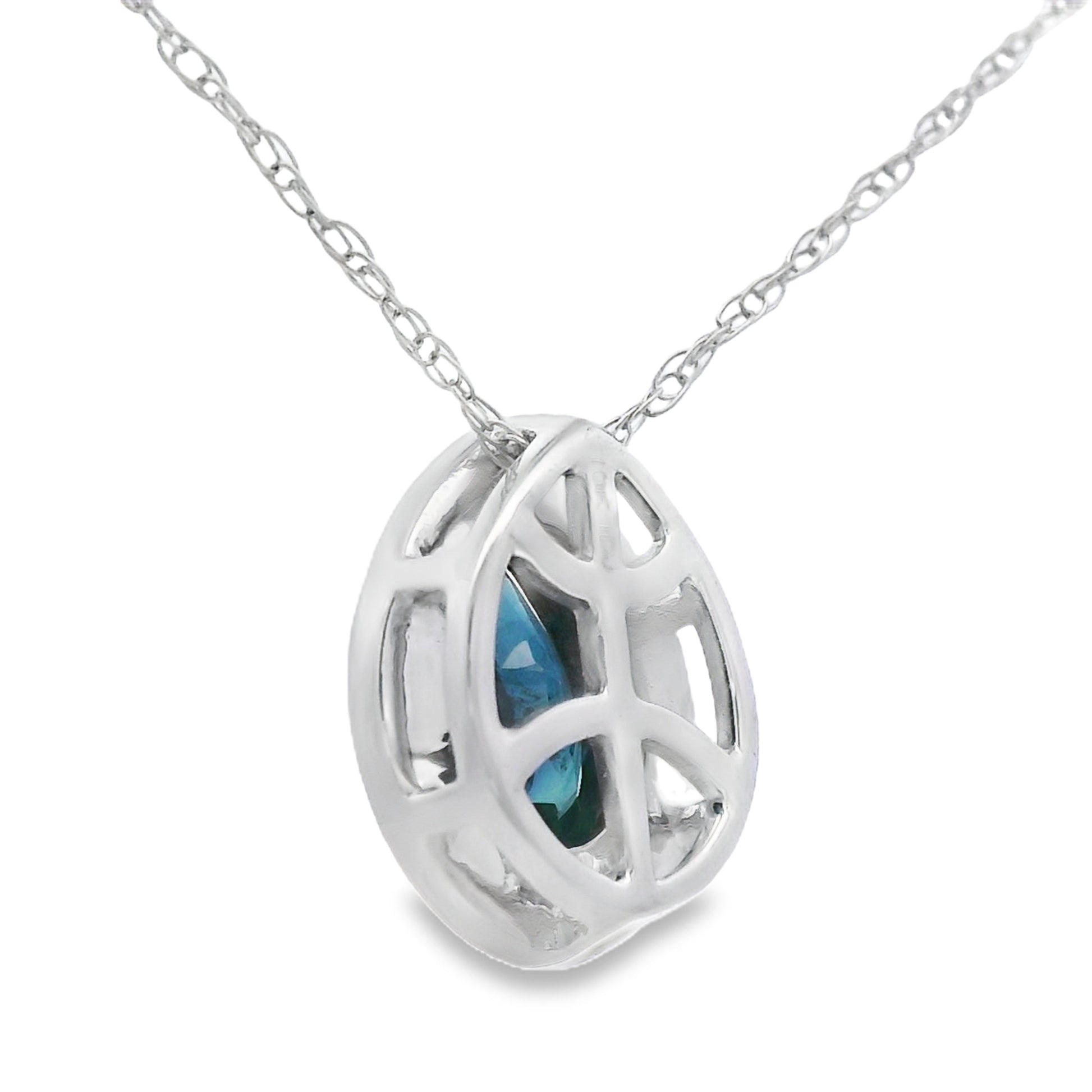 .54ct Sapphire Diamond Fashion Pendants 10KT White Gold Bids.com