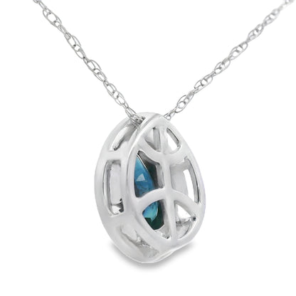 .54ct Sapphire Diamond Fashion Pendants 10KT White Gold Bids.com