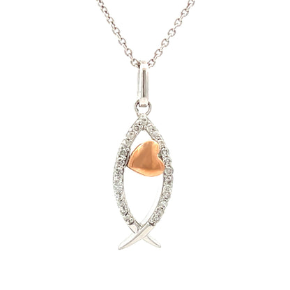 .17ct Cross Religious Pendant Sterling Silver 10KT Gold Bids.com