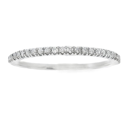 Genuine .13ct Diamond Wedding Band Ring 10KT White Gold Bids.com