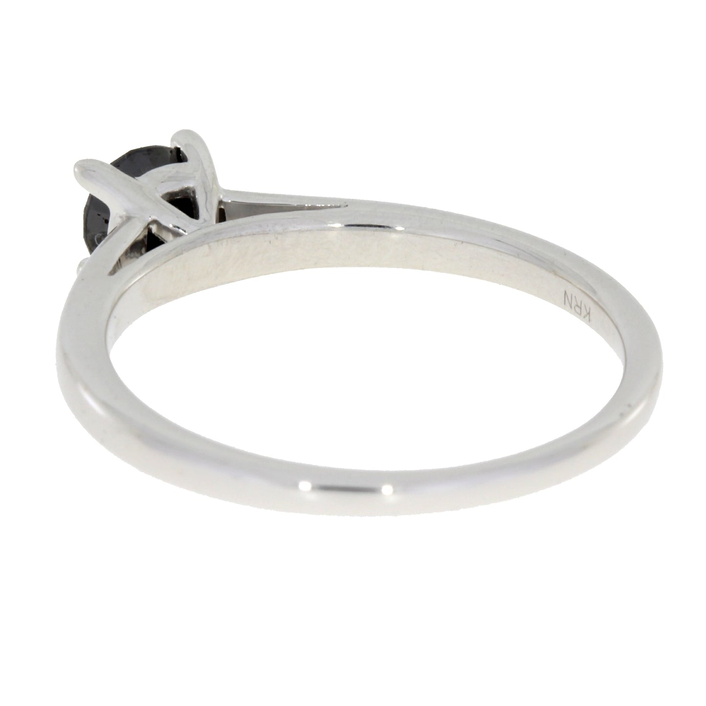 Natural .50ct Black Diamond Eng Only Sterling Silver Bids.com
