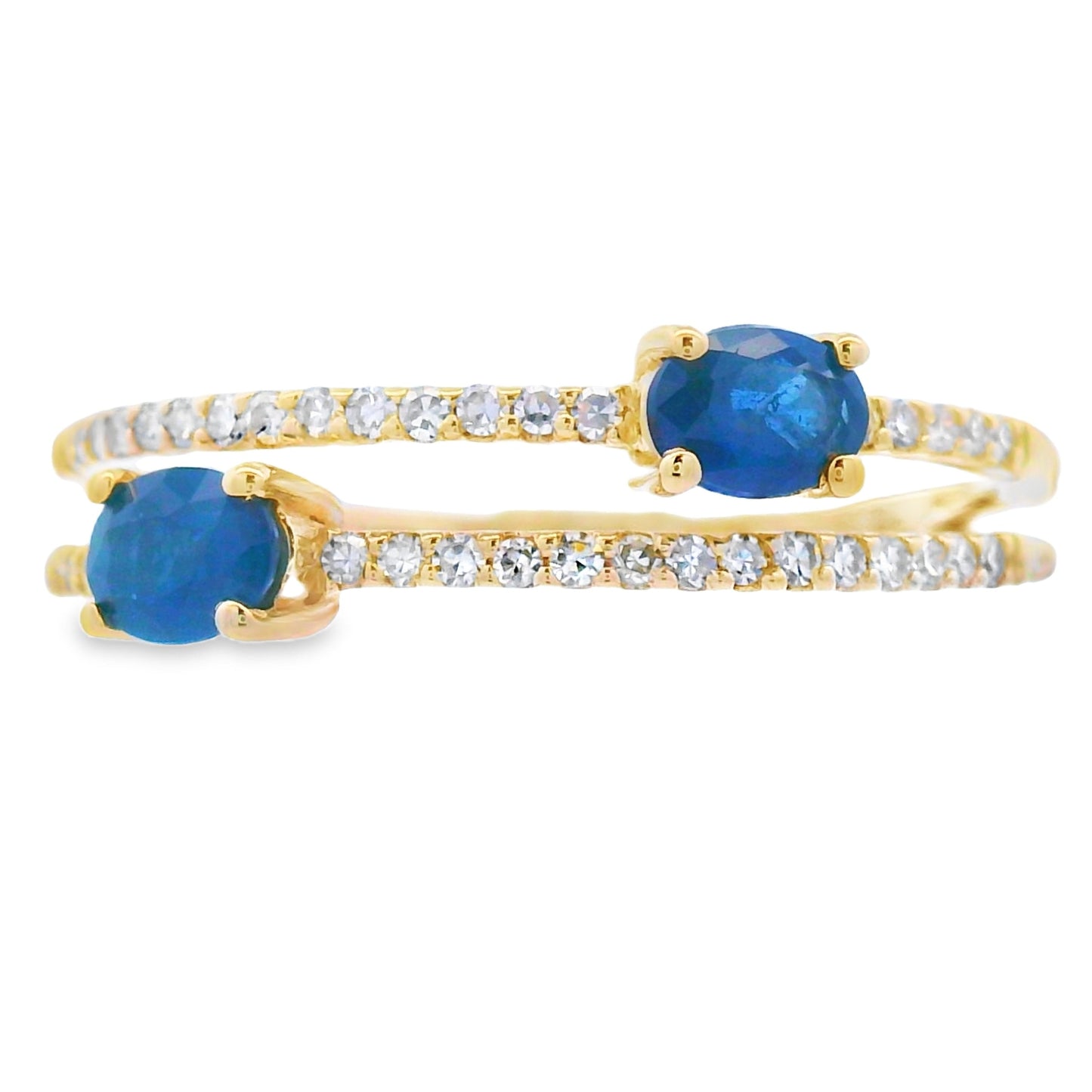 Genuine .61ct Sapphire Diamond Ring 14KT Yellow Gold Bids.com