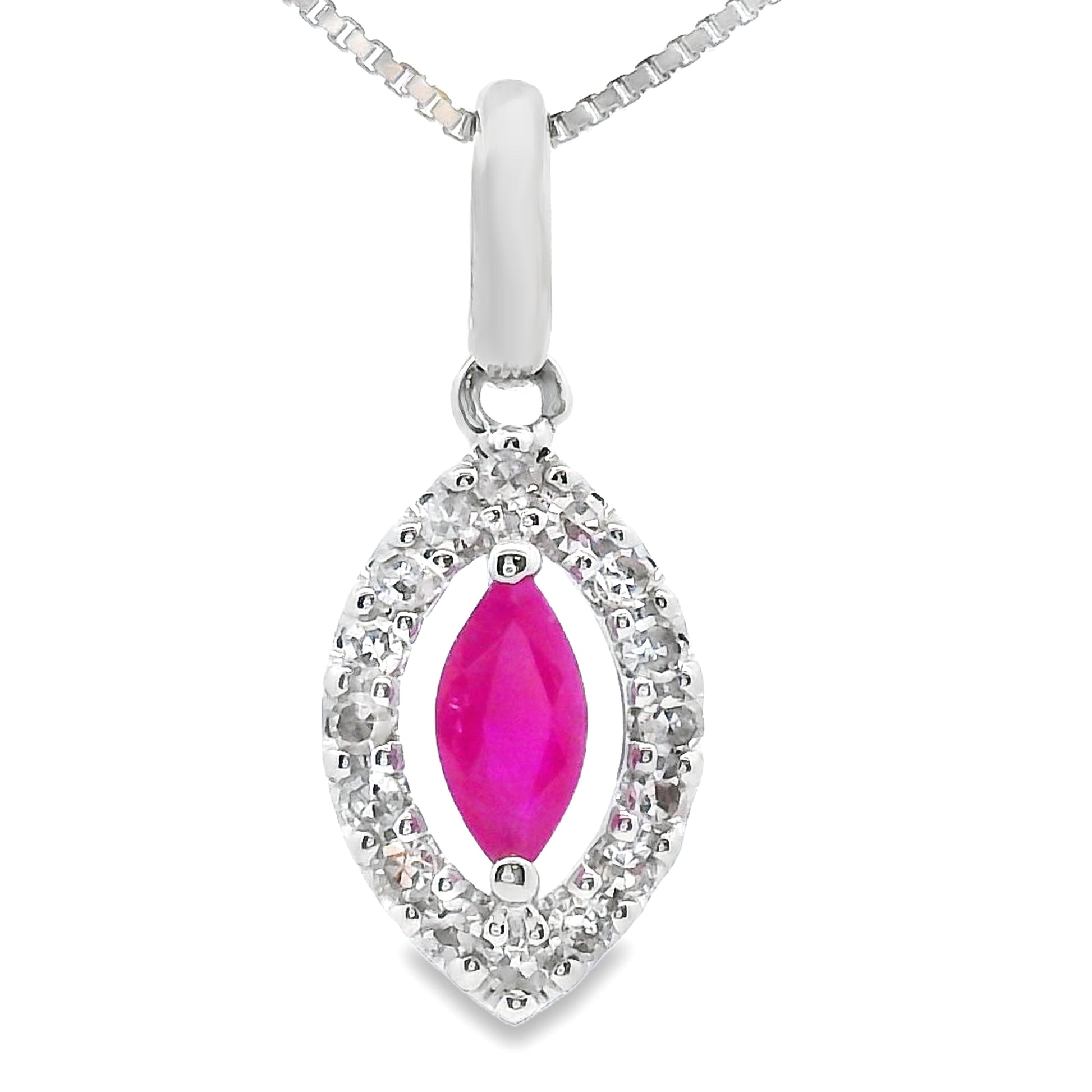 .26ct Ruby Diamond Fashion Pendants 10KT White Gold Bids.com