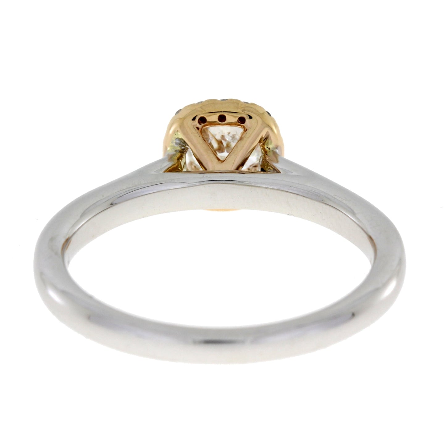 Genuine .62ct Diamond Diamond Eng Only 14KT 2 Tone Gold Bids.com