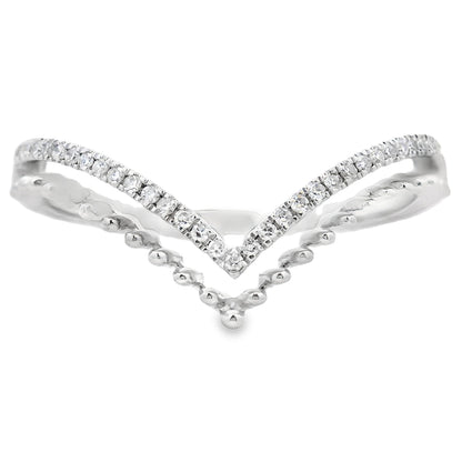 .09ct Diamond Fashion band rings 10KT White Gold Bids.com