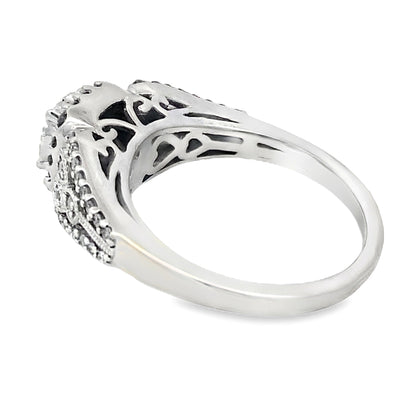 Genuine .50ct Diamond Ring 10KT White Gold Bids.com