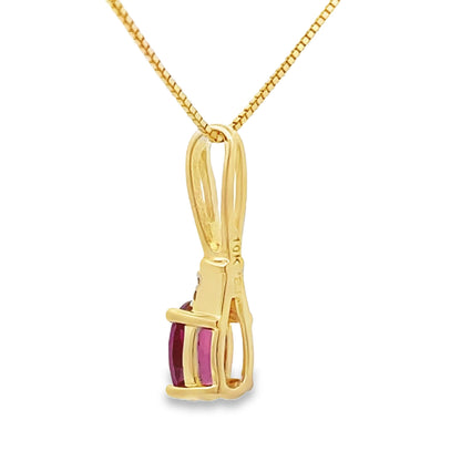 Rhodolite Garnet Fashion Pendants 10KT Yellow Gold Bids.com