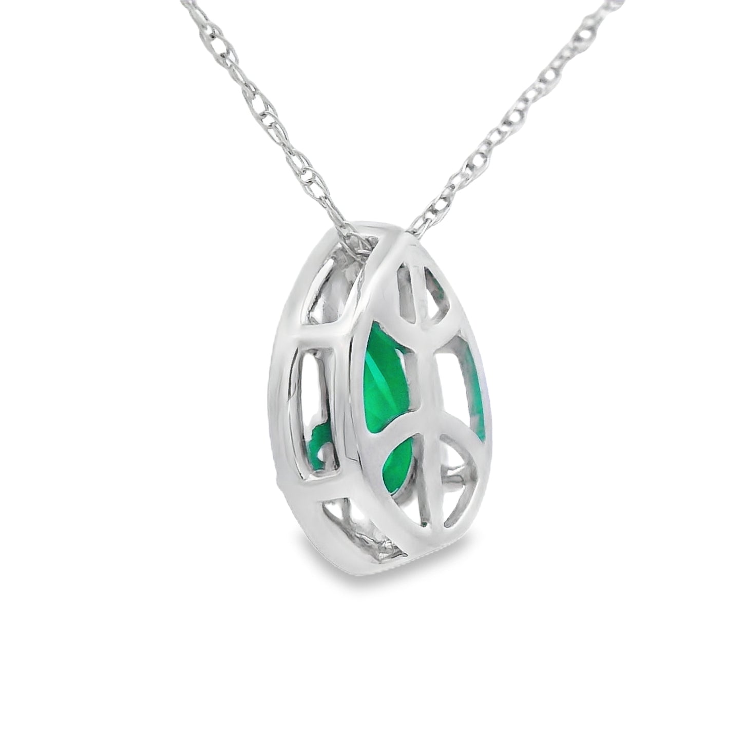Chalcedony Diamond Fashion Pendants 10KT White Gold Bids.com