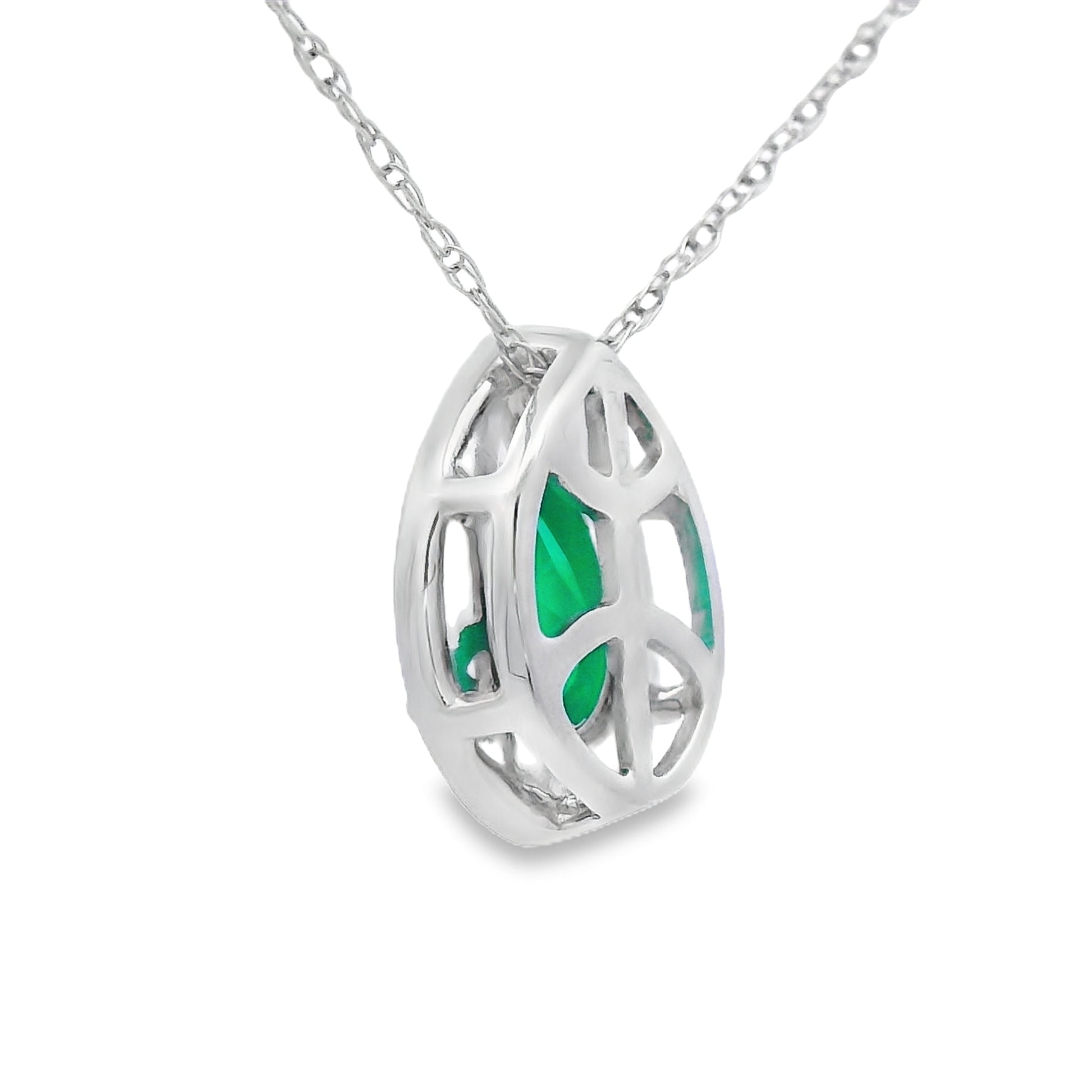 Chalcedony Diamond Fashion Pendants 10KT White Gold Bids.com